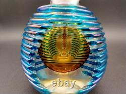 Vintage Murano Italian Sommerso Art Glass Perfume Bottle with Stopper