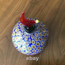 Vintage Murano Italian glass Perfume Bottle Millefiori Murrine and Stopper