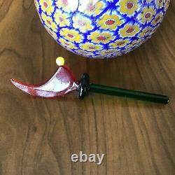 Vintage Murano Italian glass Perfume Bottle Millefiori Murrine and Stopper