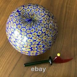 Vintage Murano Italian glass Perfume Bottle Millefiori Murrine and Stopper