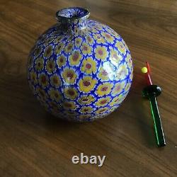 Vintage Murano Italian glass Perfume Bottle Millefiori Murrine and Stopper