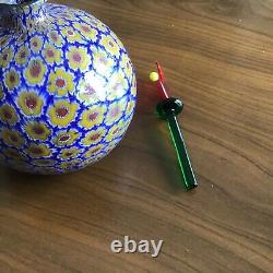 Vintage Murano Italian glass Perfume Bottle Millefiori Murrine and Stopper