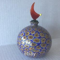 Vintage Murano Italian glass Perfume Bottle Millefiori Murrine and Stopper