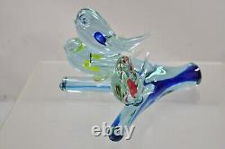 Vintage Murano Italy Art Glass Modernism 3 Birds Perched on Branch Sculpture