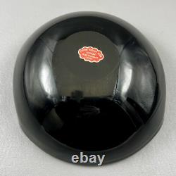 Vintage Murano Italy Brown Black Gold Fleck Art Glass Bowl WithLabel