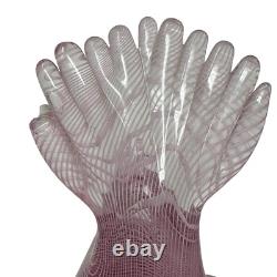 Vintage Murano Italy Filigrana Pink Dove Glass Hand Made Bird Signed FLAW RARE