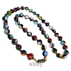 Vintage Murano Italy Glass Flower Beaded Jewelry Set 24 Necklace Bracelet