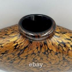 Vintage Murano Italy Gold Aventurine Art Glass Perfume Bottle 9