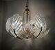 Vintage Murano Italy Leaf Glass Hanging Chandelier Barovier and Toso Hollywood