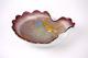 Vintage Murano Italy Multi Color Purple Scalloped Art Glass Bowl Aventurine 9.5