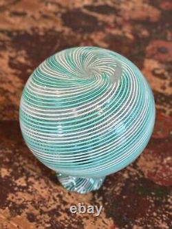 Vintage Murano Italy Reticello Art Glass Vase by Dino Martens for Aureliano Toso