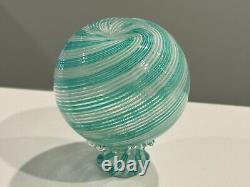 Vintage Murano Italy Reticello Art Glass Vase by Dino Martens for Aureliano Toso