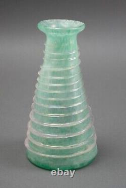Vintage Murano Italy Scavo Corroso Spiral Swirl Art Glass Bottle Vase 6 7/8