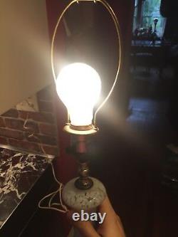 Vintage Murano Italy White Glass Lamp