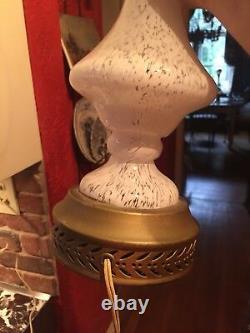 Vintage Murano Italy White Glass Lamp