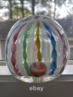 Vintage Murano Label Sticker Zanfirico Latticino Glass Paperweight Twist Ribbon