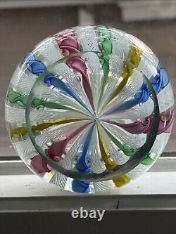 Vintage Murano Label Sticker Zanfirico Latticino Glass Paperweight Twist Ribbon