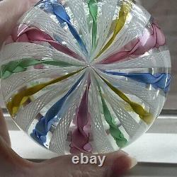 Vintage Murano Label Sticker Zanfirico Latticino Glass Paperweight Twist Ribbon