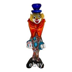 Vintage Murano Large Art Glass Clown Large Italy