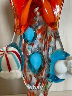Vintage Murano Large Art Glass Clown Large Italy