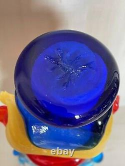 Vintage Murano Large Art Glass Clown Large Italy