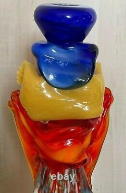 Vintage Murano Large Art Glass Clown Large Italy