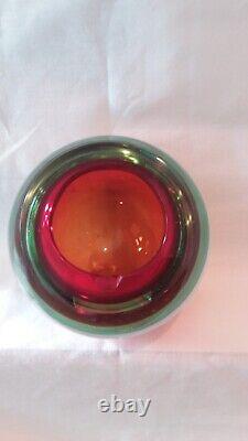 Vintage Murano Large Orb Art Glass Ash Tray Bowl Planter Display Dish