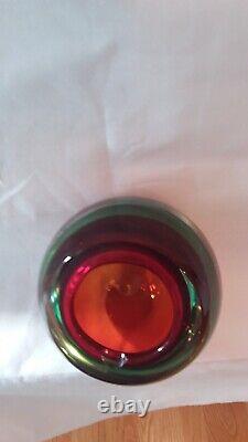 Vintage Murano Large Orb Art Glass Ash Tray Bowl Planter Display Dish