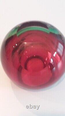 Vintage Murano Large Orb Art Glass Ash Tray Bowl Planter Display Dish