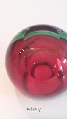 Vintage Murano Large Orb Art Glass Ash Tray Bowl Planter Display Dish