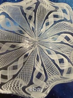 Vintage Murano Latticino Hand Blown Mid-Century