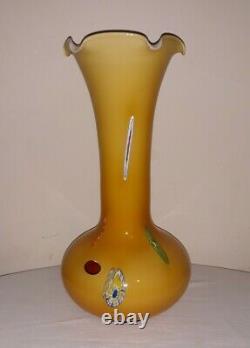 Vintage Murano Lavorazione Large Art Glass Vase. Excellent Condition