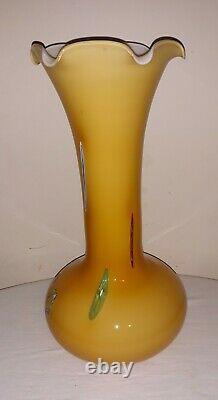 Vintage Murano Lavorazione Large Art Glass Vase. Excellent Condition