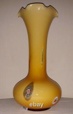 Vintage Murano Lavorazione Large Art Glass Vase. Excellent Condition