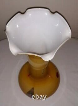 Vintage Murano Lavorazione Large Art Glass Vase. Excellent Condition