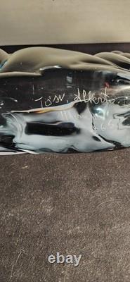 Vintage Murano Master Alberto Tosi Signed/ Dated (1966) Large Blue Glass Sheep