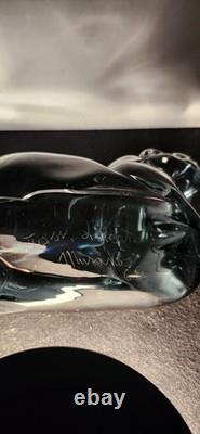 Vintage Murano Master Alberto Tosi Signed/ Dated (1966) Large Blue Glass Sheep