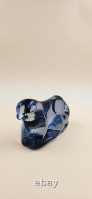 Vintage Murano Master Alberto Tosi Signed/ Dated (1966) Large Blue Glass Sheep