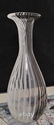 Vintage Murano Mezza Filigrana Dino Martens 10 5/8 Art Glass Vase