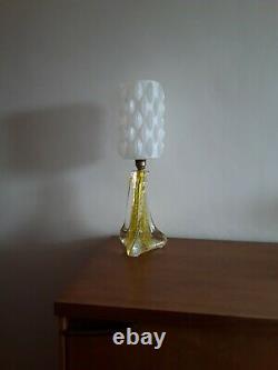 Vintage Murano Mid Century Glass Lamp Original Space Age Shade 1960s/70s Retro