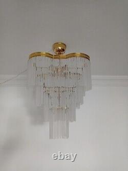 Vintage Murano Milk Glass Ceiling Light Fixture Chandelier Lighting Lamp