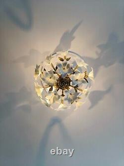 Vintage Murano Milk Glass Chandelier