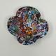 Vintage Murano Millefiori Art Glass Ruffled Bowl Candy Dish Multicolor