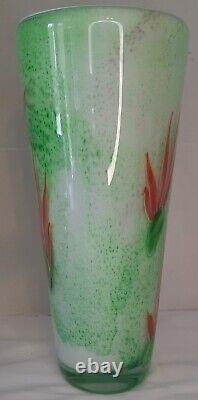 Vintage Murano Millefiori Art Glass Vase Multi Color Mid Century 3D