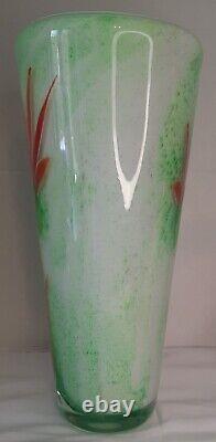 Vintage Murano Millefiori Art Glass Vase Multi Color Mid Century 3D
