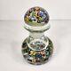 Vintage Murano Millefiori Glass Paperweight Inkwell Bottle Stopper Multi Color