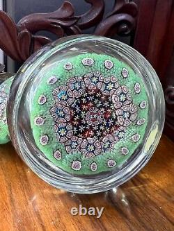 Vintage Murano Millefiori Glass Paperweight Inkwell Bottle Stopper withLabel