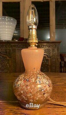 Vintage Murano Millefiori Glass Table Lamp, Rewired, 1960s Venetian Glass