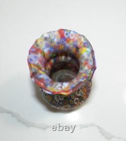 Vintage Murano Millefiori Hand Blown Glass Vase 5