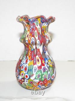 Vintage Murano Millefiori Hand Blown Glass Vase 5